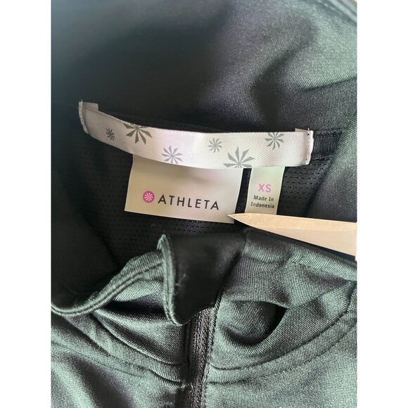 Athleta Womens Love Jacket Full-Zip Vented Back Thumb Holes Black XS Stretch - Picture 5 of 11